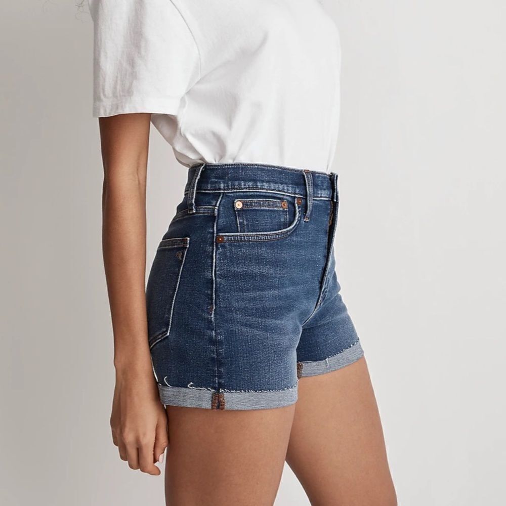 Madewell Medium Wash High Waist Casual Denim Jean Shorts